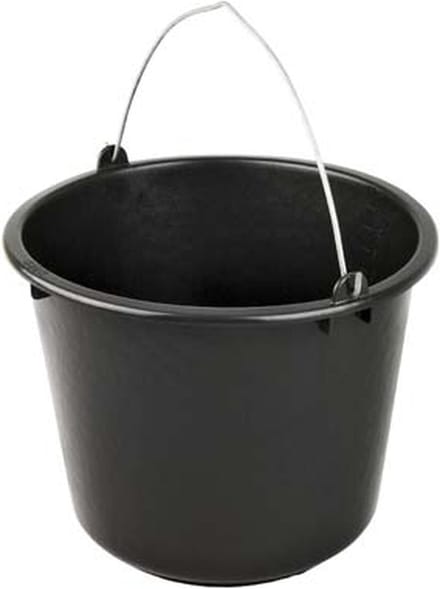 Bouwemmer - Zwart - 12 L - 2 stuks