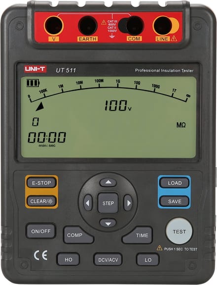 UNI-T UT511 - Weerstandsmeter - Isolatiemeting - Hoogwaardig - Veilig