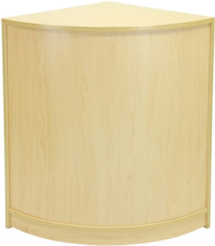 Cm60 winkel hoektoonbank - esdoorn - 60x60x90cm - gebogen