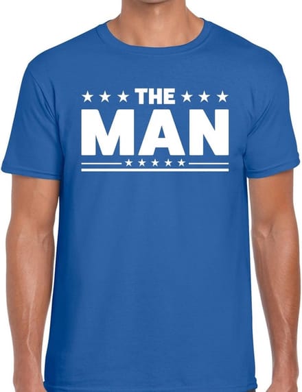 The Man heren shirt blauw - Heren feest t-shirts L