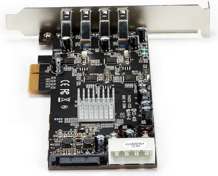 StarTech.com 4 Port Quad Bus PCI Express PCIe USB 3.0 Card w/ UASP & Power