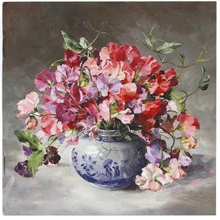 Notitieboekje Boeket van lathyrus 12,5x12,5cm