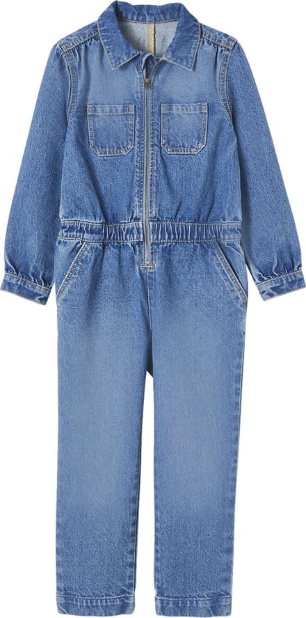 Vertbaudet Meisjesjumpsuit van jeanstof "worker"-stijl