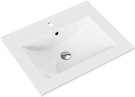 ALONI Hayat Wastafel – 60x1,5x45 cm – Kunstmarmer – Glanzend Wit