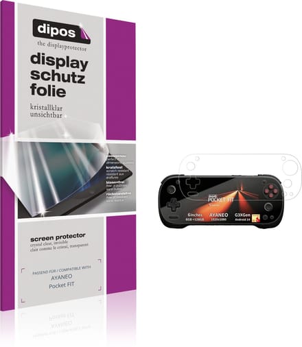 dipos – 2x Beschermfolie geschikt voor AYANEO Pocket FIT | Krasbestendige & heldere Screenprotector Ultra-Thin