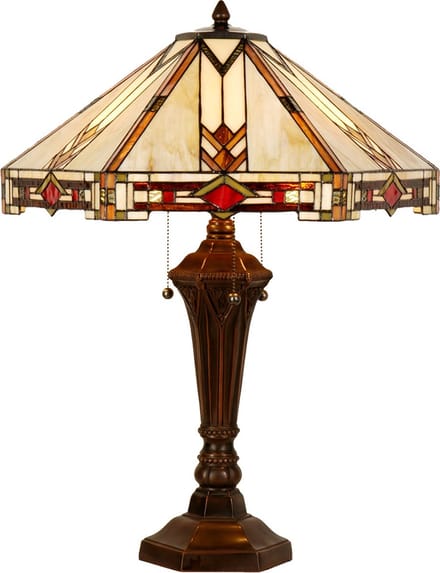 Lumilamp Tiffany Tafellamp 75 cm Beige Glas