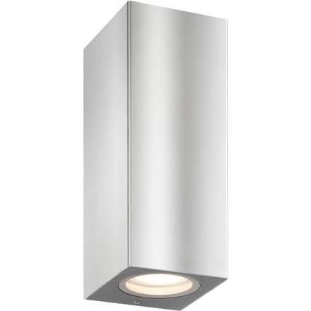 LCD Buitenwandlamp 5051, roestvrij staal, 17 cm, IP54, up/down, GU10