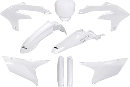 Ufo Yamaha Yzf 250/450 2024-2024 Yakit326f-046 Fork Protectors & Plastic Set Wit