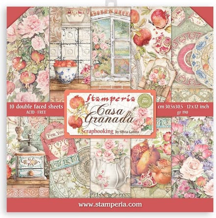 Stamperia Casa Granada 12x12 Inch Paper Pack (SBBL99)