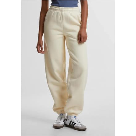 Urban Classics - Fluffy Dames joggingbroek - S - Creme