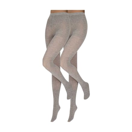 Sarlini - Dames effen - Modal panty - 2-Pak - Medium Grijs / S/M