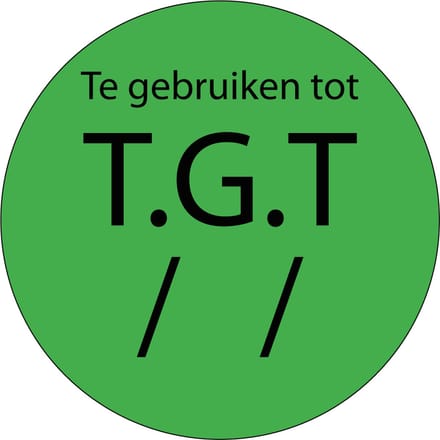 TGT sticker op rol 30 mm - 800 per rol