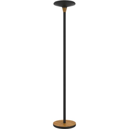 Vloerlamp Unilux Baly led bamboe zwart