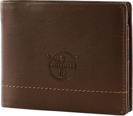 CHIEMSEE Leren Portemonnee Leather Wallet Brown / Black Donkerbruin