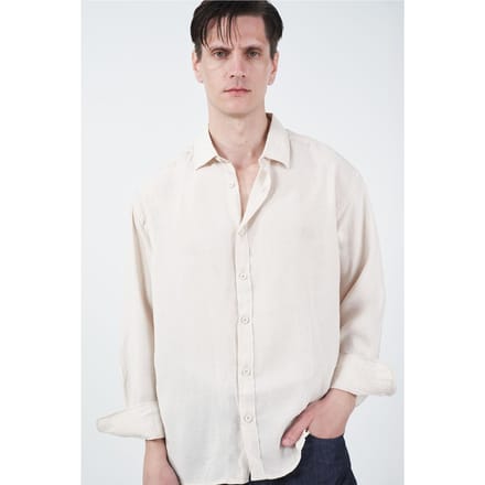 Oversized Katoen-Linnen Blend Overhemd