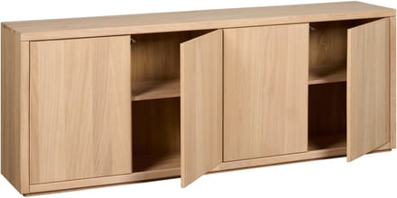 Dressoir Chester - Naturel Eiken - 4 Push-to-open Deuren - Gemonteerd