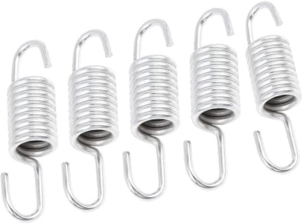 Motorfiets Steunveer Set Inclusief 5 Stuks RVS Zilver 5,5 cm