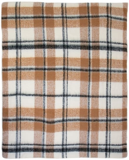 Plaid ruit boucle beige 130x170cm