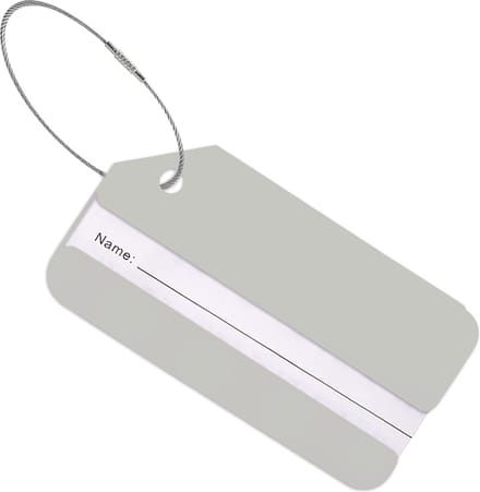 Kofferlabel - Bagagelabel - Koffer - Aluminium - Zilver