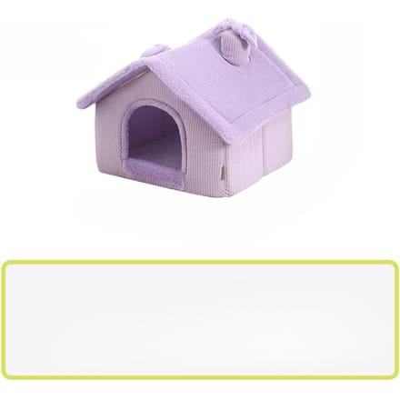 Lit pour chat super grand, chaud et sûr, fermé pour dormir en hiver 40*40*37cm gray