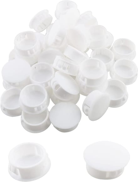 Gat Pluggen - Kunststof Doppen - Gaten Afdekken - Verzonken Type - 25 mm - Wit