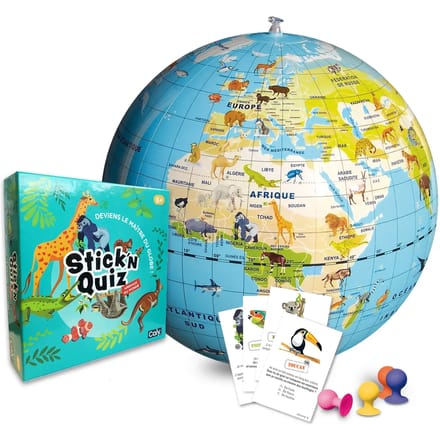 Wereldbol Caly Stick N Quiz (x2)