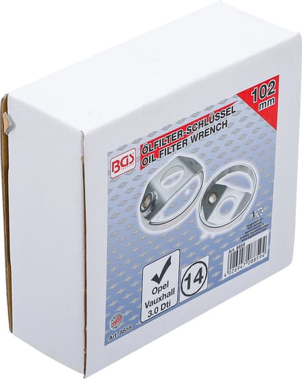 BGS Oliefiltersleutel 14-kant Ø 102 mm voor Opel