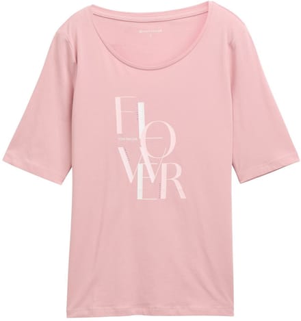 Tom Tailor - T-shirt met print - Maat M - Morning Pink