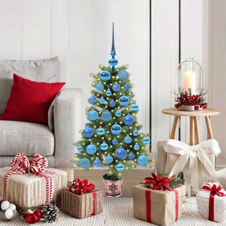 vidaXL - Kerstboom - met - 150 - LED - met - standaard - Groen - 90 - cm - PE