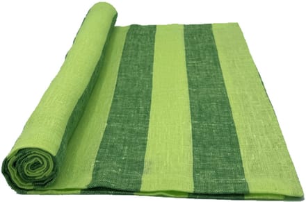 Maya tafelloper stripe grass/green 40 x 140 - set van 2