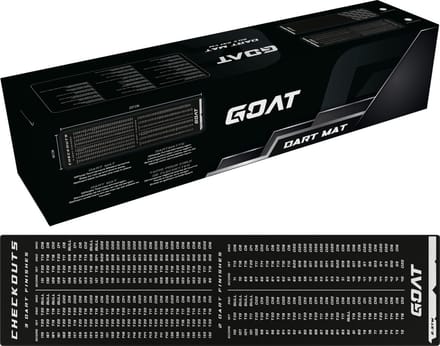 GOAT-Carpet Dartmat- Checkout-241cm x 60cm Black / White