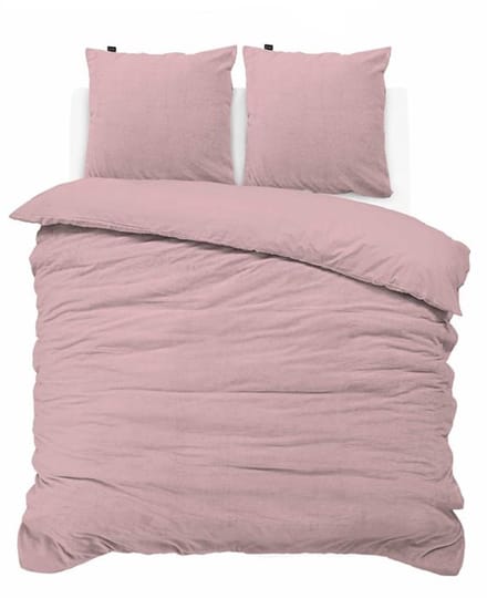 iSleep Dekbedovertrek Teddy Fleece - Eenpersoons - 140x200/220 cm - Roze