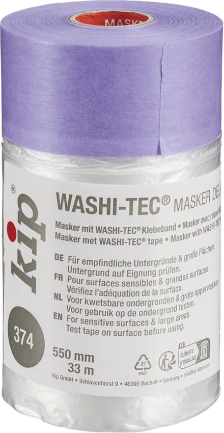 Kip 374 Afdekfolie + Washi Tape Lila - 550mm x 33 meter