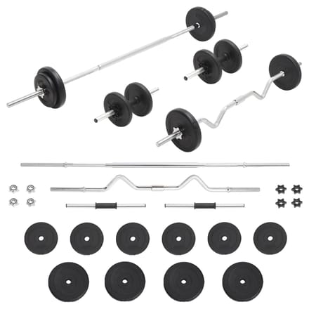 vidaXL Ensemble d'haltères et de barres 30 kg