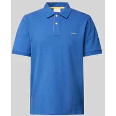Regular fit poloshirt met labelstitching