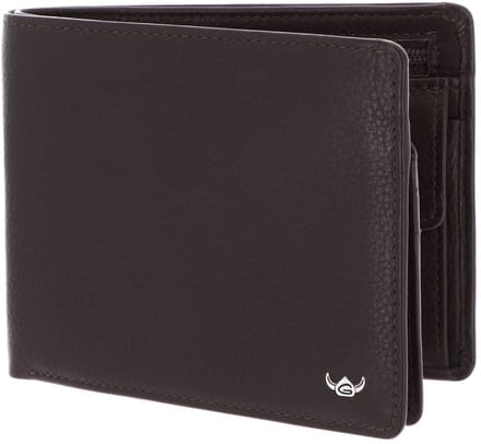 Golden Head Leren portemonnee Capri RFID Protect Scheintasche mit RV 1364 Dunkelbraun donkerbruin