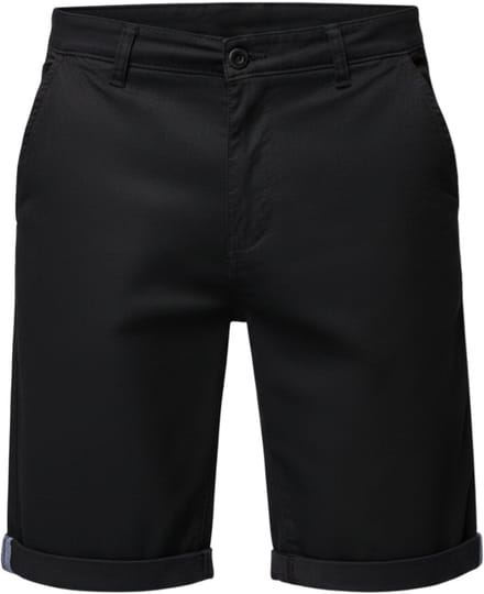 OMBRE Korte Broek - Regular Fit - Katoen - Rits Zwart M
