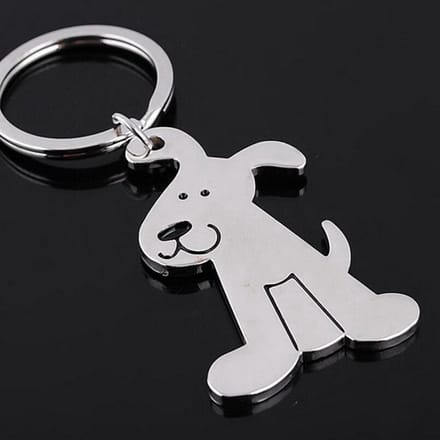 Stalen sleutelhanger (Hondje)