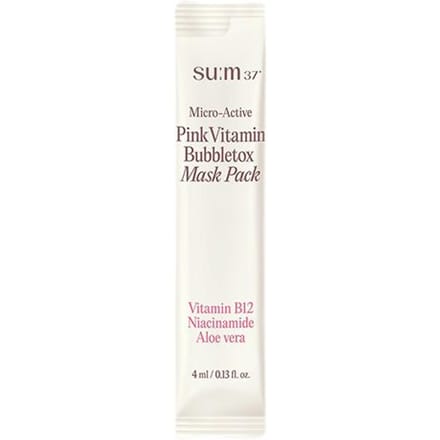 su:m37 - Micro-Active Pink Vitamin Bubbletox Mask Pack Stick Pouch 4ml x 14 pcs