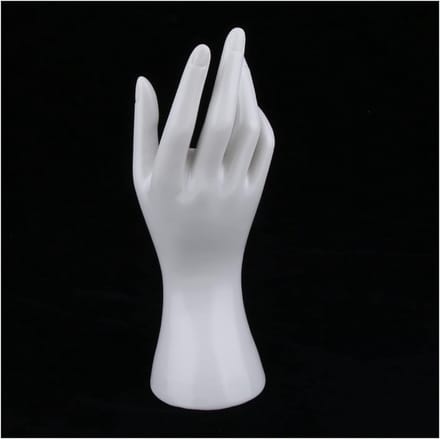 Sieraden Hand - Model houder - Sieraden presenteren - Elegante PVC - 21.5 cm hoog - Wit