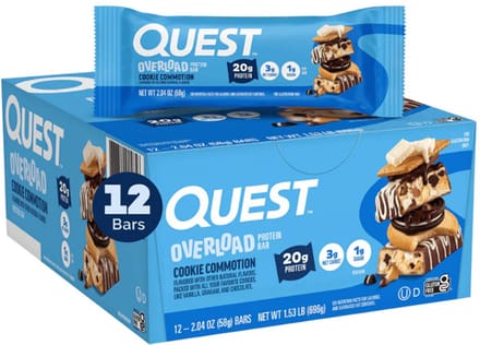 Quest Nutrition | Overload Protein Bar | Cookie Commotion | 12 Stuks | 12 x 58g