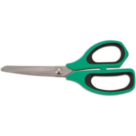 Ciseaux de cuisine Arcos 185621 en acier inoxydable et manche Polypropylène + élastomère vert 215 mm sous blister.