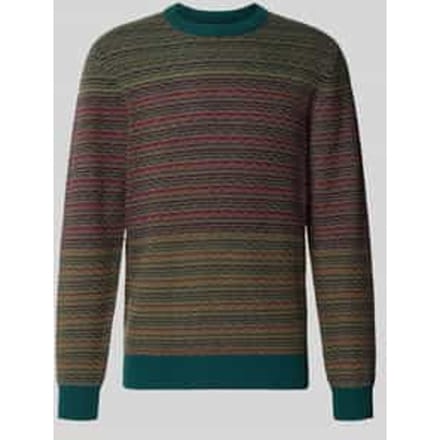 regular fit pullover van puur katoen met brei-look