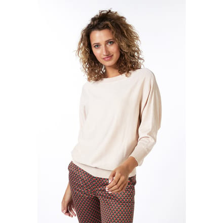 EsQualo Sweater Batwing Lurex Light Sand Taglia: S | Maglioni a maglia Outlet | Donna | Marrone