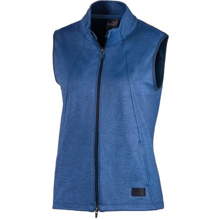 Puma Cloudspun Warm Up Vest Rits omhoog Blauw Dames Mouwloos 595852 02