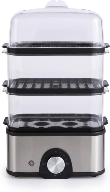 DYNA® Stoomkoker - Stoomkokers - Stoompan - Zilver - 35cm x 20cm x 10cm