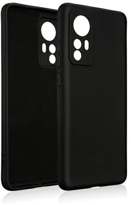 Beline - Silicone Hoesje - Xiaomi 12 - Zwart - Luxe Ontwerp