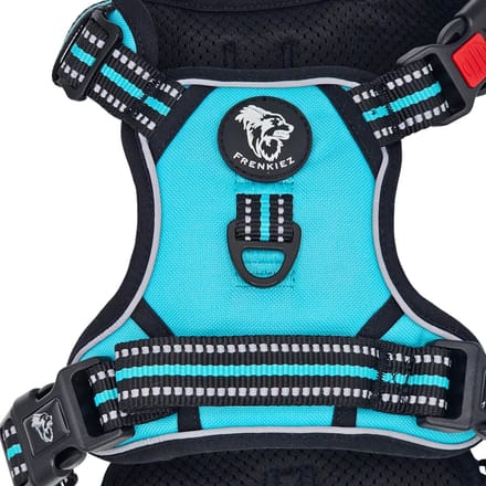 Frenkiez reflective no pull comfort harness Tiffany Blue maat L