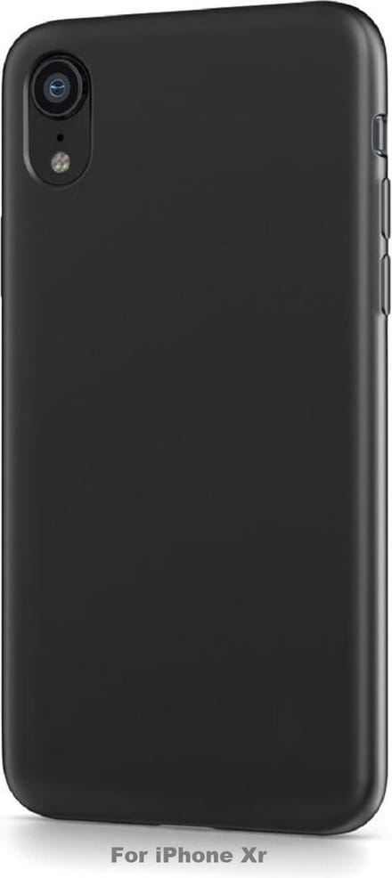 Schokbestendige Liquid Silicone Back Cover for iPhone XR _ Zwart