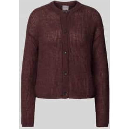 Regular fit gebreid jack met wol, model 'MALOU'